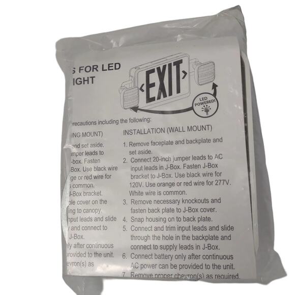 NEW Tamlite Green EXIT Sign + LED Emergency Lights, Dual Voltage, Battery Tamco - Picture 6 of 10